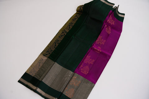 Purple & Green Kanjivaram Saree