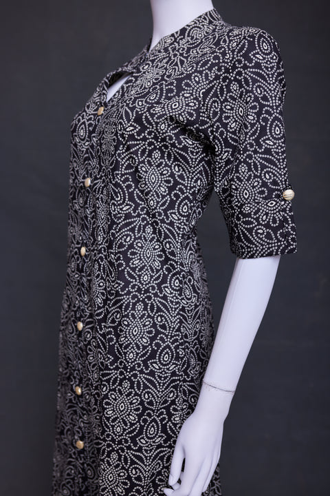 Black Straight Cut Kurta