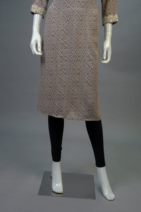 Light Brown Straight Kurti