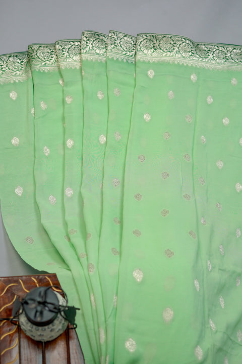 Green Georgette saree | Fancy Look