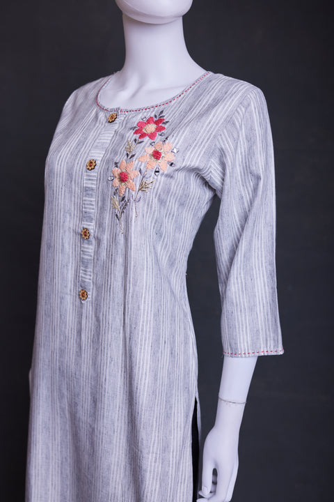 Grey Straight Kurti