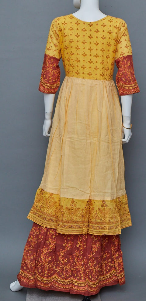 Yellow A-Line Kurti