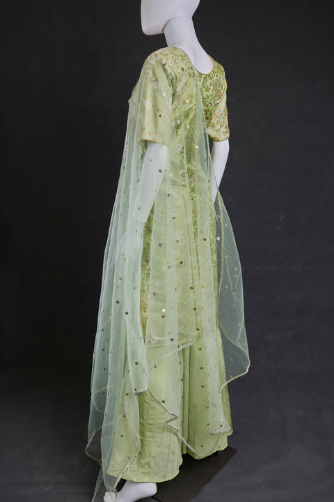 Light Green  kurtha,skirt palazzo with duppata