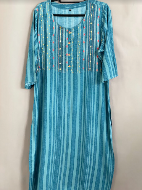 Blue Plus Size Kurti