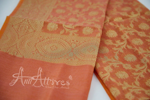 Orange Banaras Dupatta