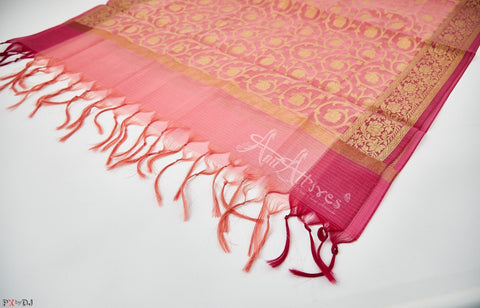 Pink Banaras Dupatta