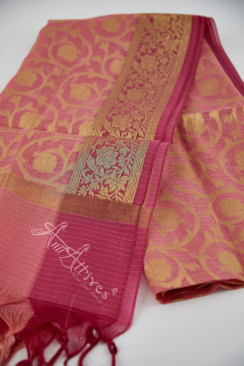 Pink Banaras Dupatta