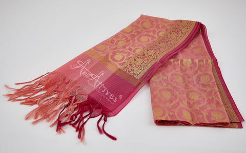 Pink Banaras Dupatta