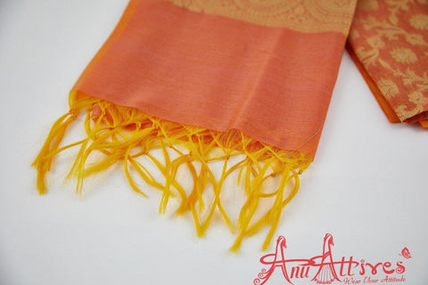 Orange Banaras Dupatta