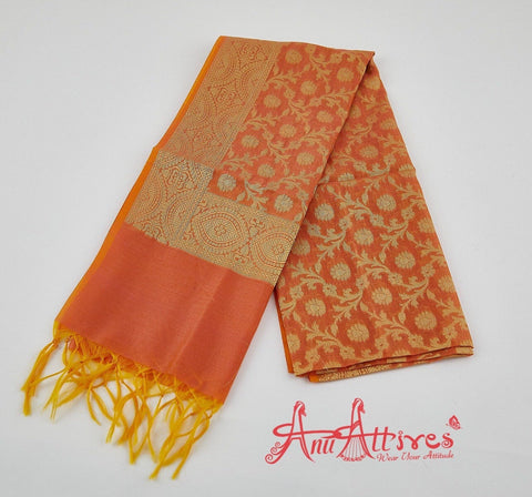 Orange Banaras Dupatta